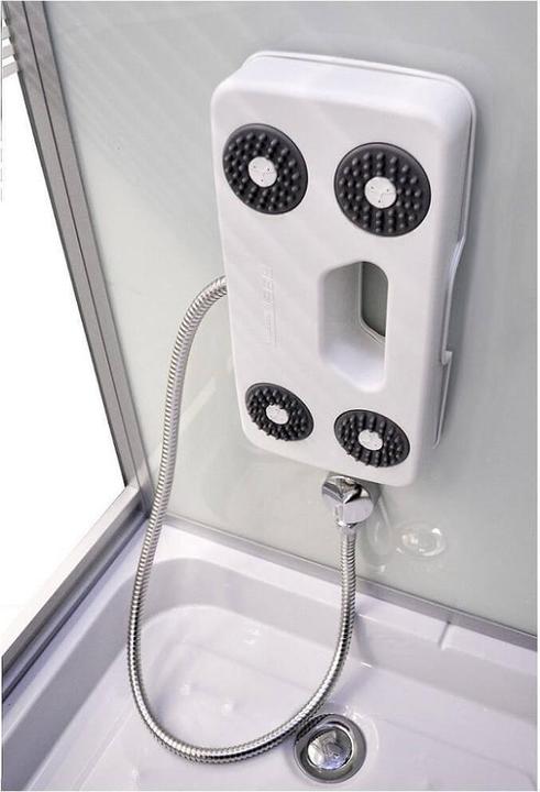 Produktbild Home Deluxe Dampfdusche mit Wasserfall Dampfsauna MANTA XL, 120x80x220cm - Links