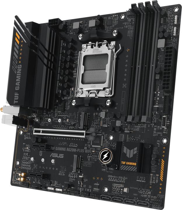 Productafbeelding ASUS TUF GAMING A620M-PLUS WIFI (AM5, AMD A620, mATX)