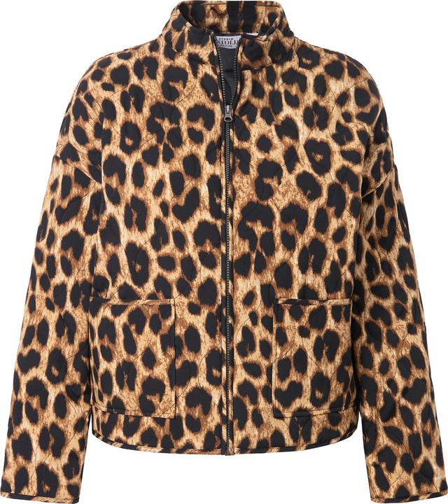 Actual product image Studio Untold Quilted Leopard Print Zip-Up Jacket (42, 44)