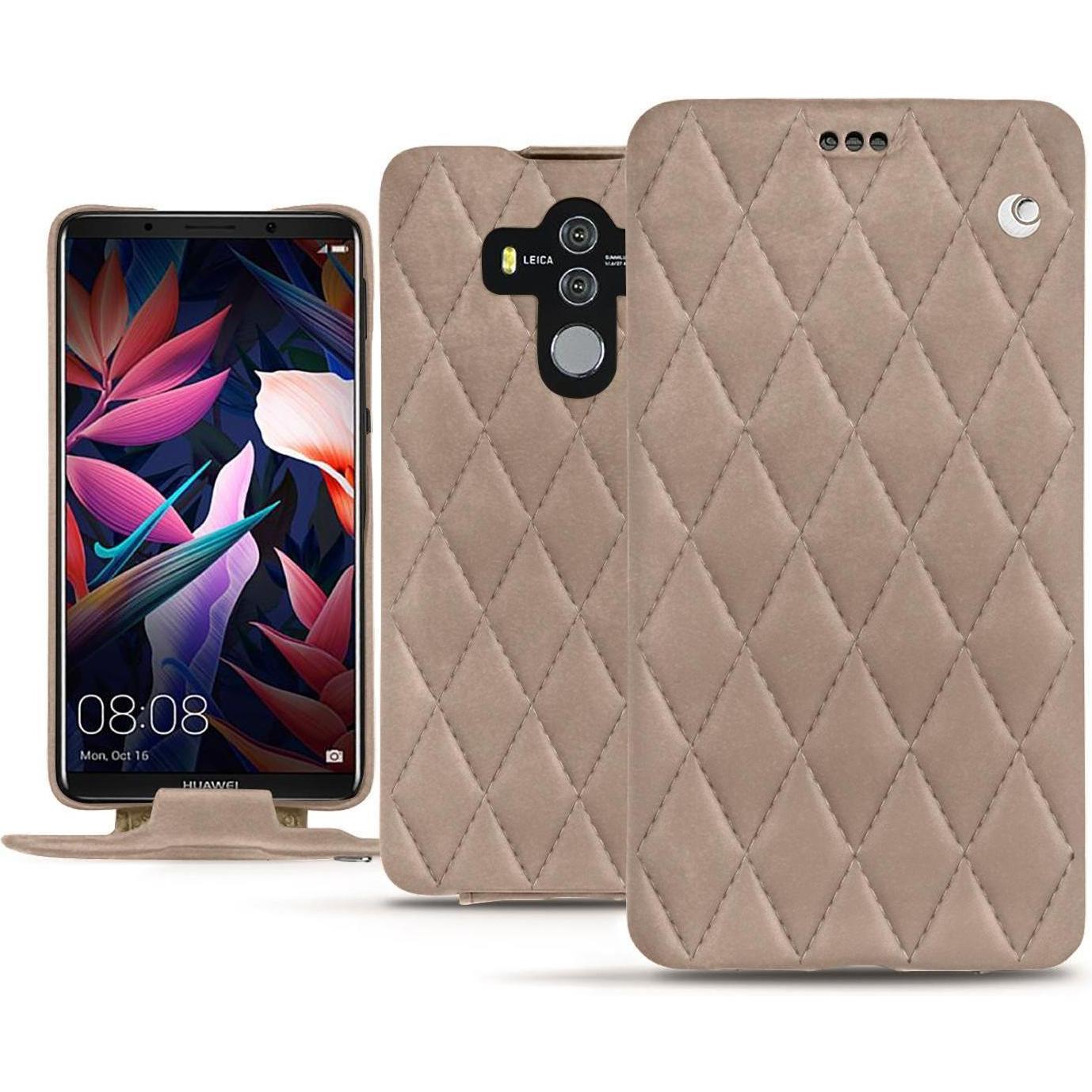 Noreve Lederschutzhülle vertikal (Huawei Mate 10 Pro), Smartphone Hülle, Beige