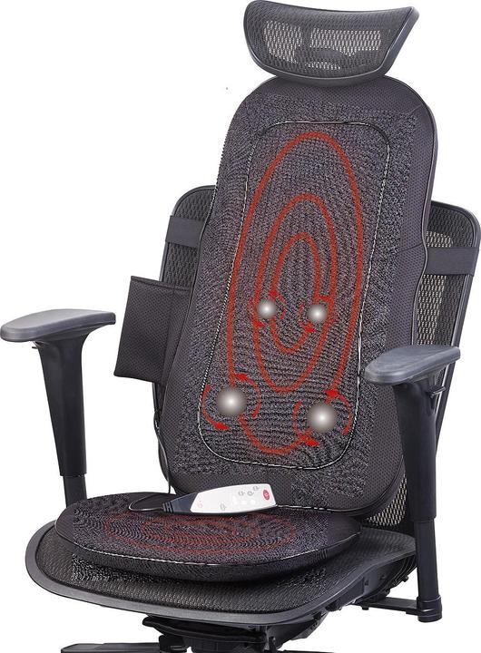 Actual product image Newgen medicals Shiatsu seat cover for back massage, with IR deep heat & vibration