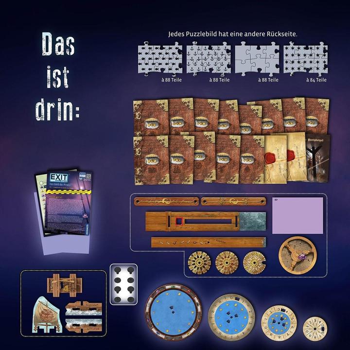 Immagine prodotto Kosmos EXIT-Il gioco del pirata+puzzle (Tedesco, 1 - 4 Giocatori)