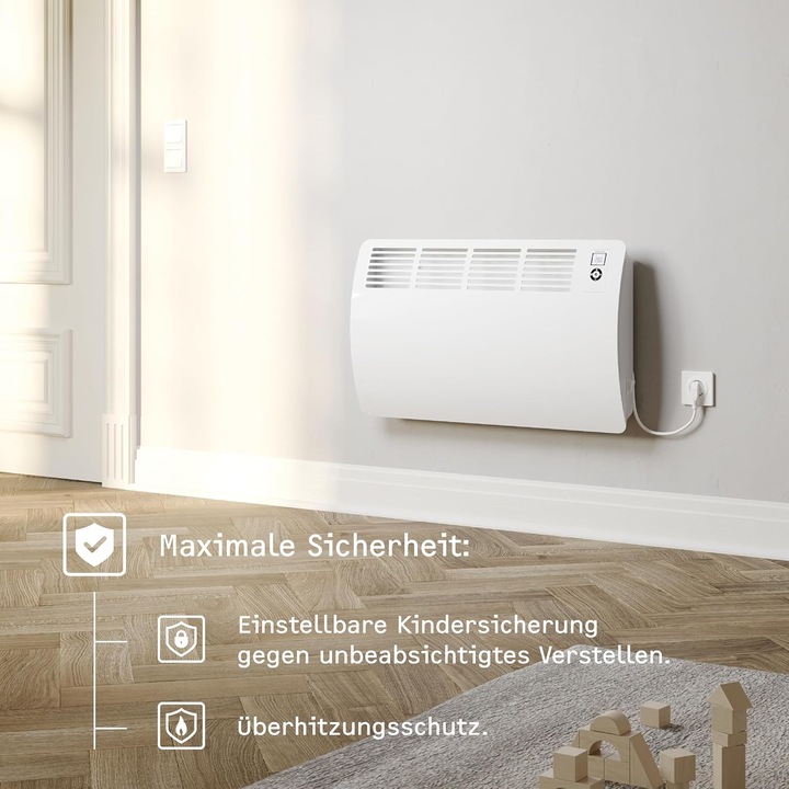 Produktbild Stiebel Eltron CON 5 Premium, 0,5 kW Wandkonvektor für ca. 6 m², VDE geprüft (500 W)