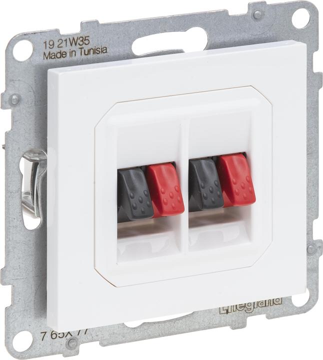 Produktbild Legrand SEANO Lautsprecher-Anschluss 2-fach mit Federklemmen (Rot/Schwarz)