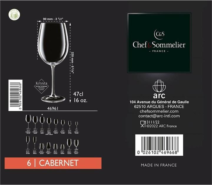 Produktbild Chef & Sommelier Sequence (53 cl, 6 Gläser, Rotweingläser)