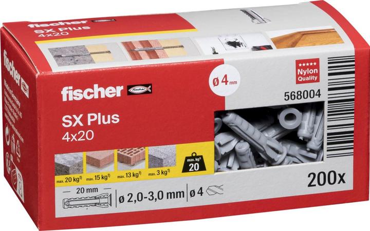 Actual product image Fischer Dowel SX Plus 4x20 (200 pcs.)