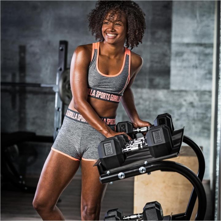 Image du produit Gorilla Sports Haltère Studio Hexagon en caoutchouc (1 x 4 kg)