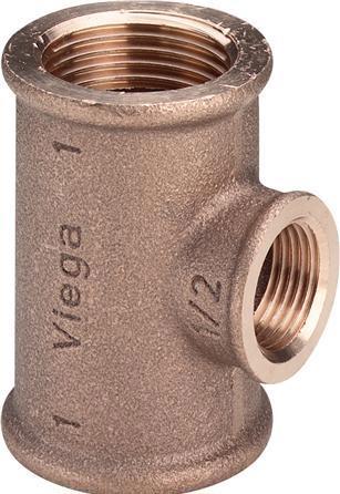 Actual product image Viega T-stykke 2 1/2" rødgods