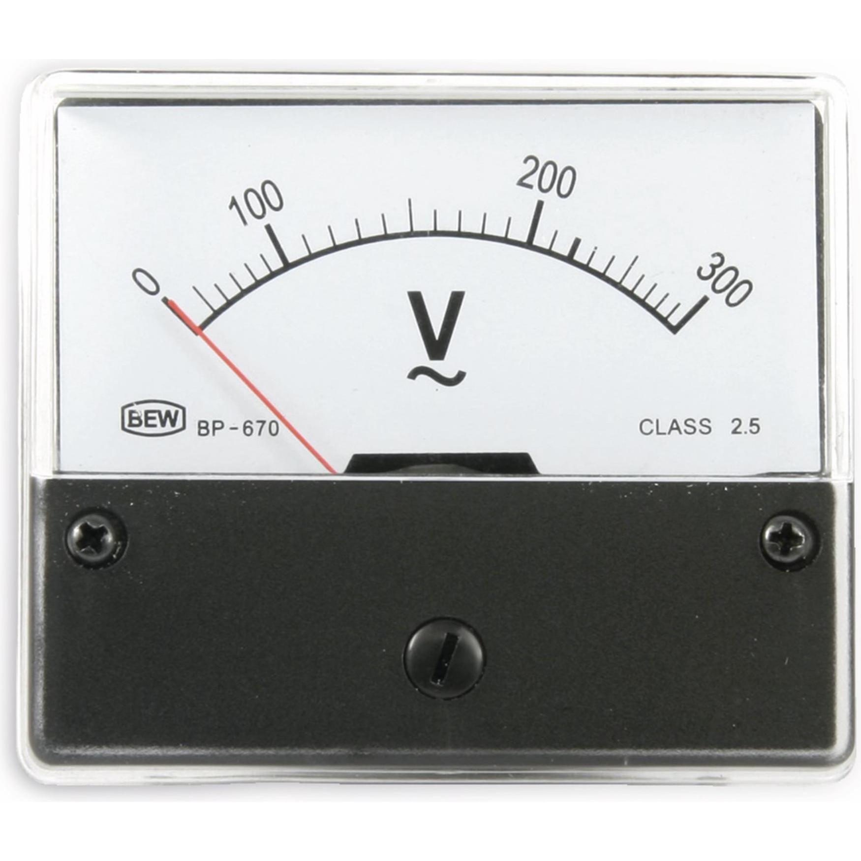 Eneroid Einbaumessinstrument 0300V AC BLANKO (Messgerätkoffer), Messtechnik