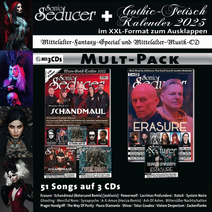 Actual product image Sonic Seducer Multi-Pack 01/2023 with issue 07-08/22 + 09/22 (Hardcover, German)