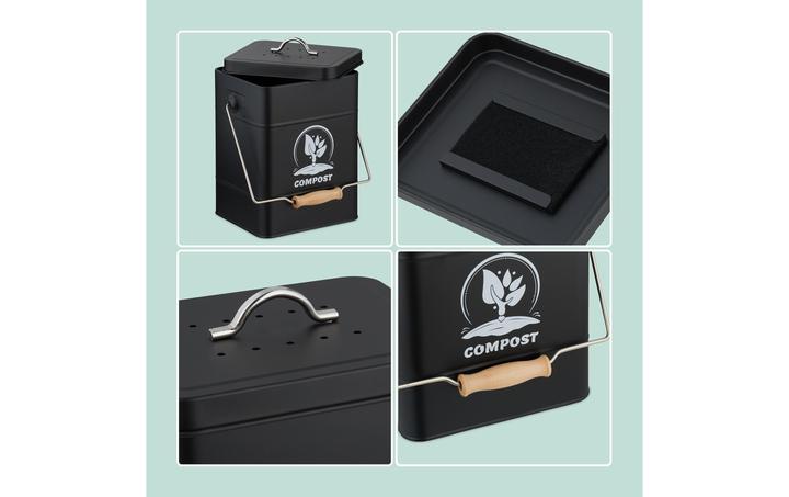Produktbild Relaxdays Komposteimer mit Geruchsfilter 6 Liter (6 l)