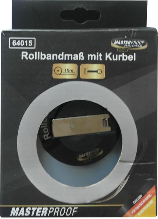 Actual product image Masterproof Roller belt measure with crank 15m