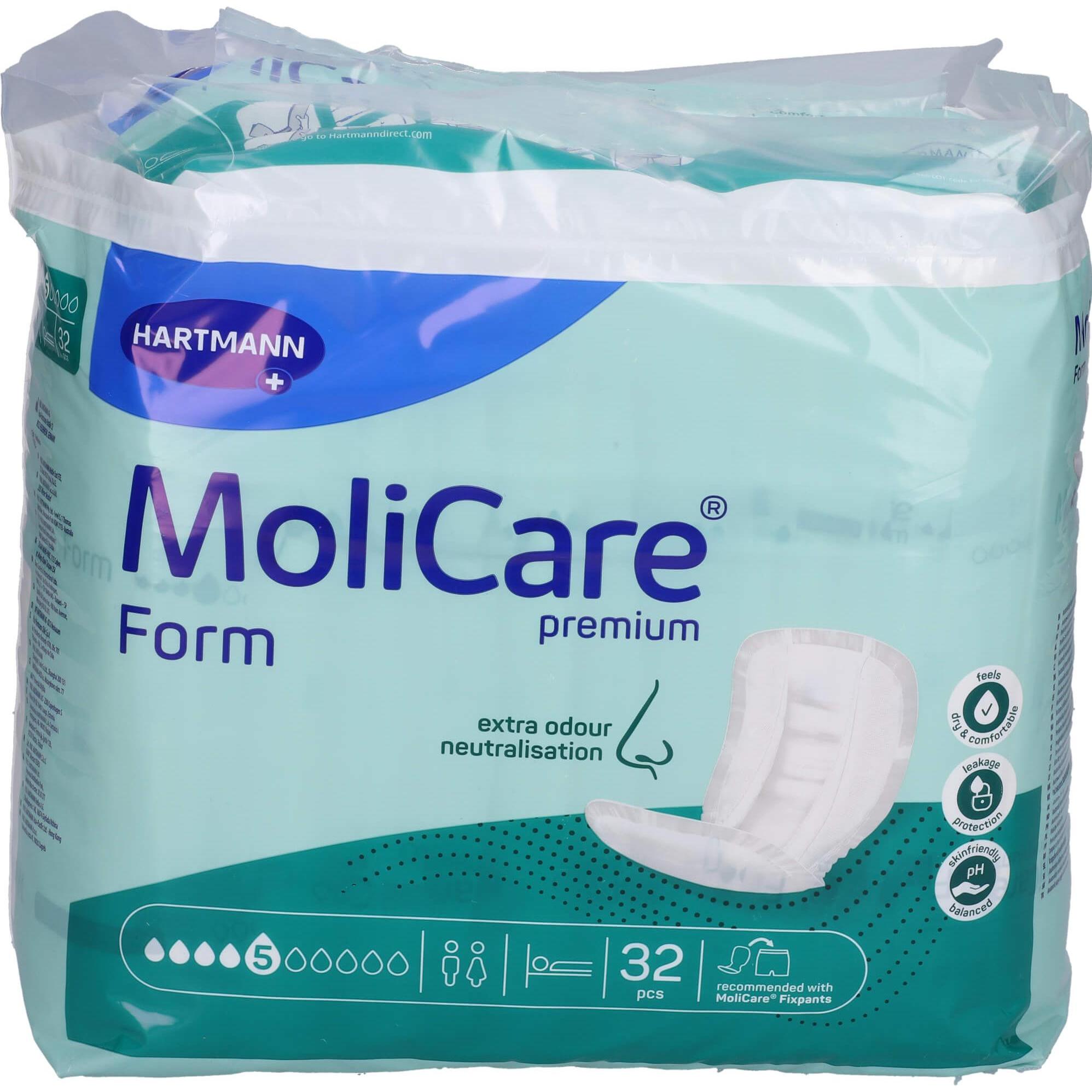 Hartmann, Inkontinenzhygiene, Molicare Pr Form 5 Tropfen, 32 St
