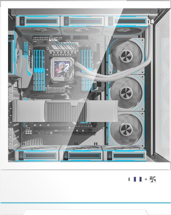 Produktbild Darkflash Tech Darkflash DY451L PRO computer case with fan (white) (ITX, ATX)