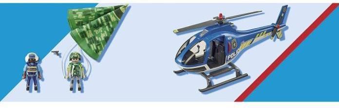 Image du produit Playmobil Hélicoptère de la police : poursuite en parachute (70569, Playmobil City Life)