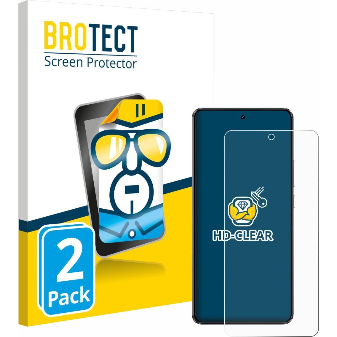 BROTECT Pellicola Trasparente (2 pz., Realme GT 7 Pro), Pellicola protettiva smartphone, Trasparente