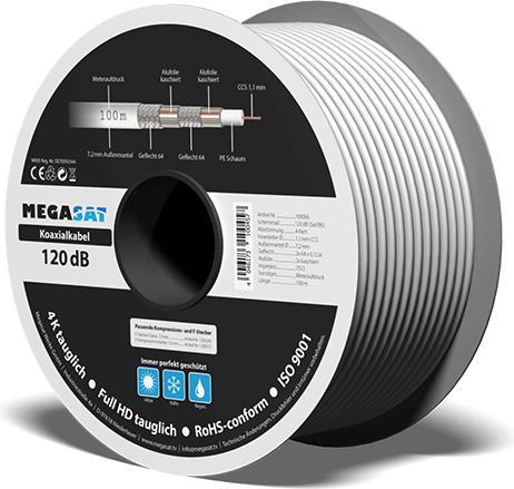 Produktbild Megasat Koax 120dB Kabel 500m (120 dB, Mini-Spule)