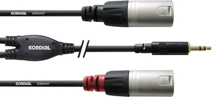 Produktbild Cordial CFY 3 WMM - Y-Kabel (3 m, 3.5mm Klinke (AUX), XLR)