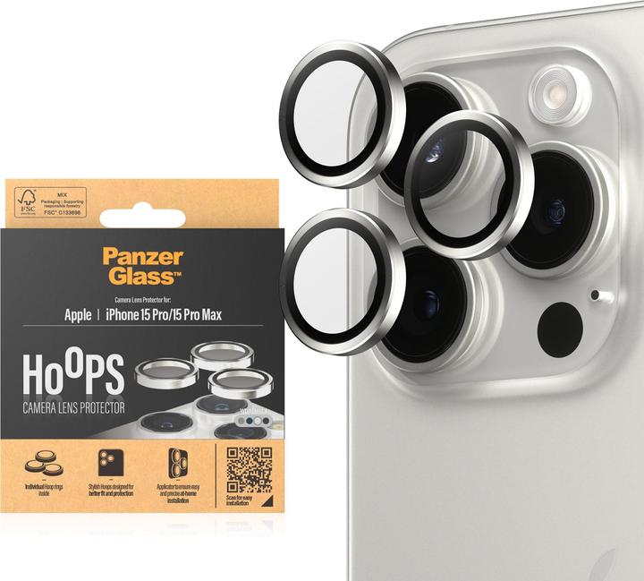 Actual product image PanzerGlass Hoops (1 Piece, Apple iPhone 15 Pro Max, Apple iPhone 15 Pro)