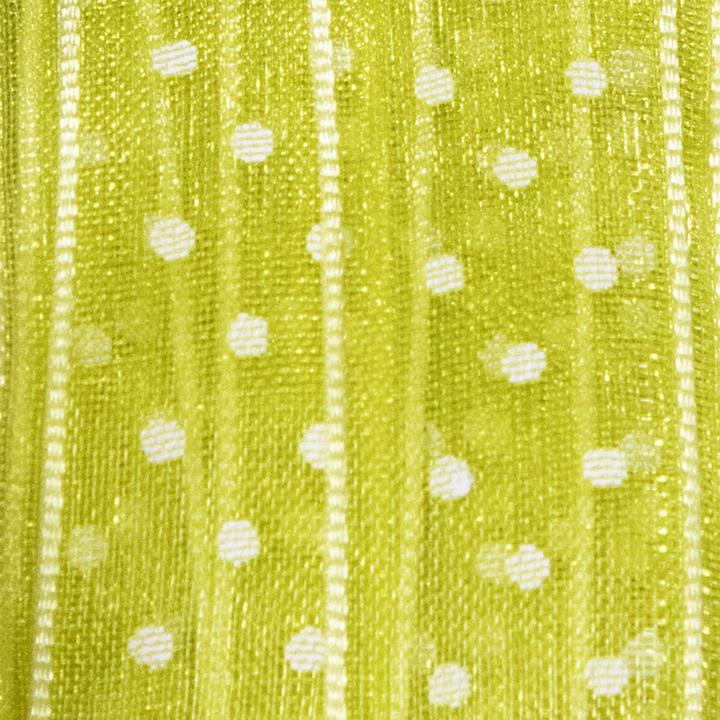 Produktbild Mabella Satinband Grün mit weissen Punkten (20x)