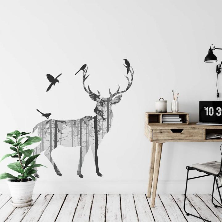 Image du produit Trenddeko Silhouette de cerf (53 x 60 cm)