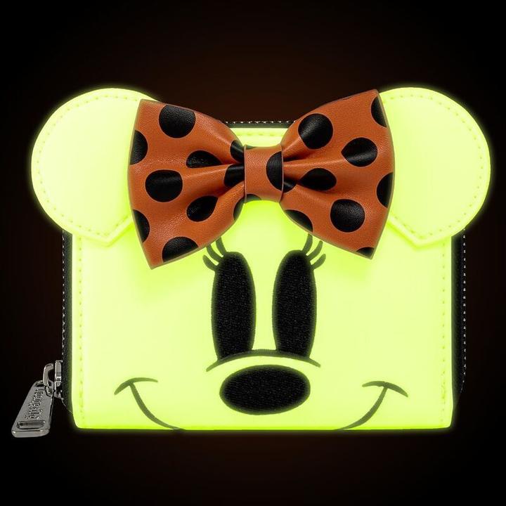 Actual product image Funko Loungefly: Disney - Ghost Minnie Mouse Glow in the Dark Cosplay Zip Around Wallet