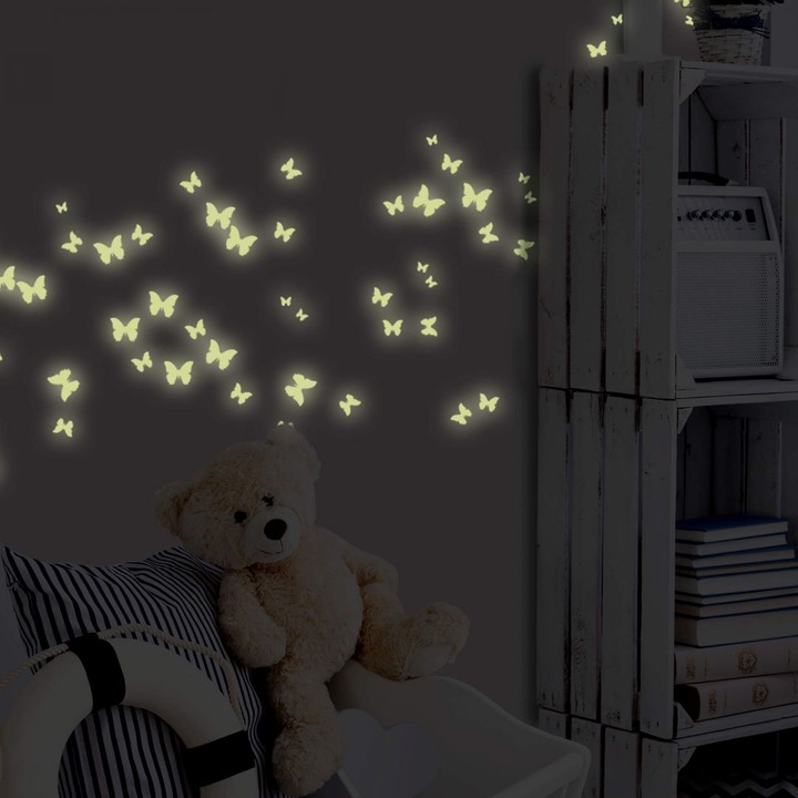 Immagine prodotto Trenddeko Farfalle adesive luminose (21 x 21 cm)