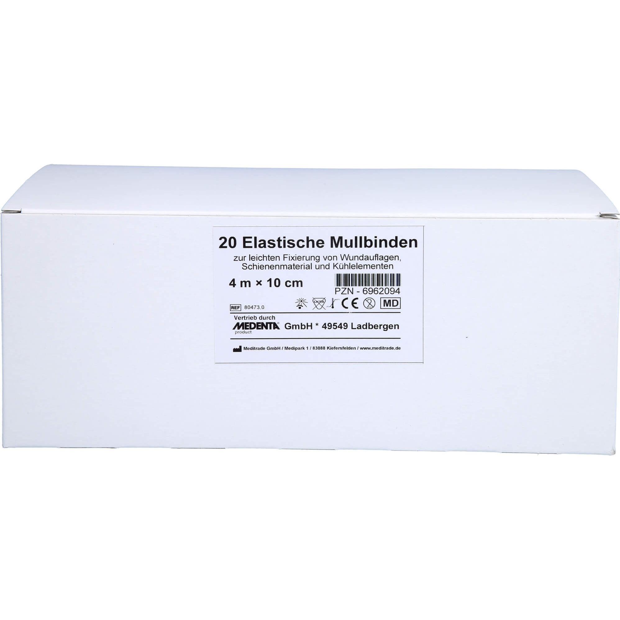 Thumbnail - Medenta, Verbandsmaterial, MULLBINDE ELAST 4MX10CM, 20 St BIN
