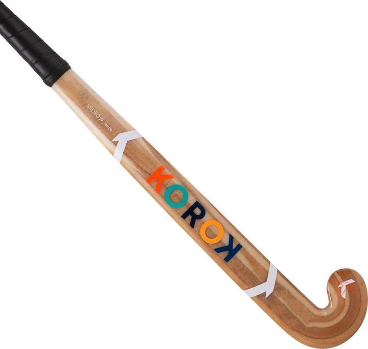 Immagine prodotto Korok Bastone da hockey per bambini in legno per interni - FH100 multicolore (34 cm, A sinistra)