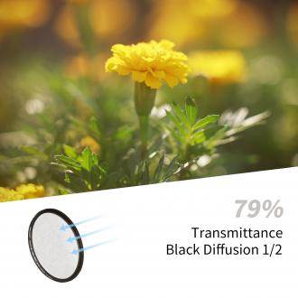 Produktbild K&F Concept Nano-X MRC Black Mist 1/2 Diffusionsfilter – 82 mm (82 mm, Diffusionsfilter)