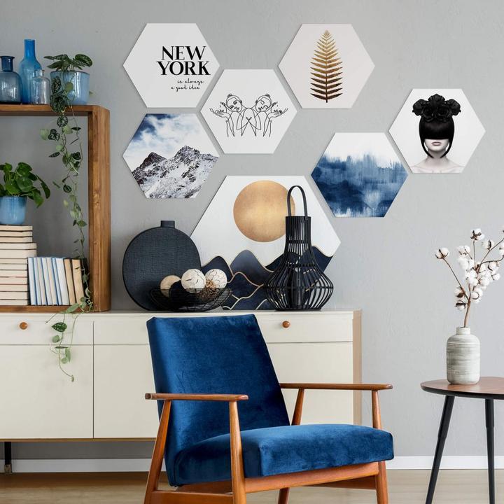 Produktbild Trenddeko Goldener Farn (35 x 30 cm)