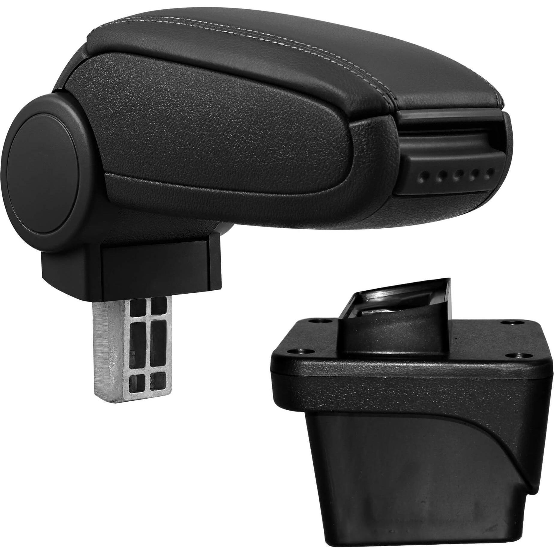 Pro-Tec, Auto Innenraum Zubehör, Mittelarmlehne VW Polo 6 mit Staufach Kunstleder Schwarz