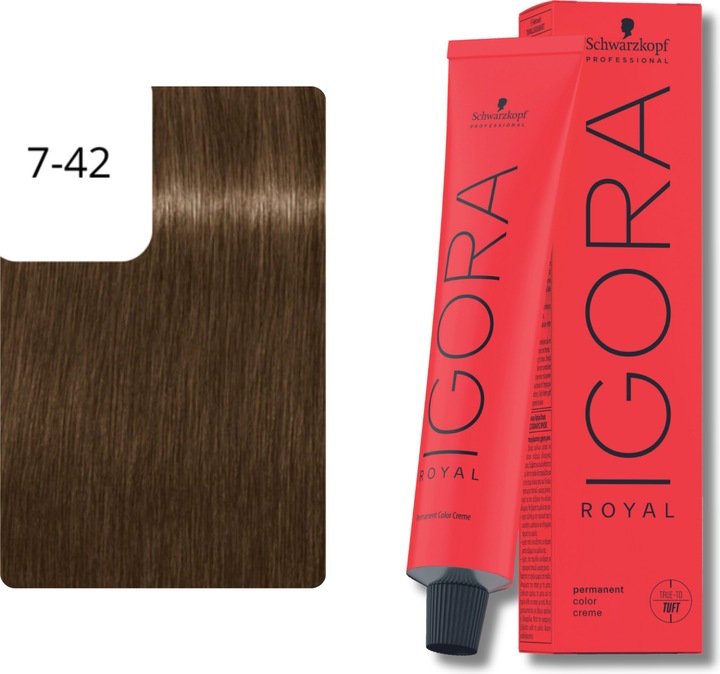 Produktbild Schwarzkopf Igora Royal Muted Desert 7-42 Mittelblond Beige Asch 60 (7-42 Mittelblond Beige Asch)