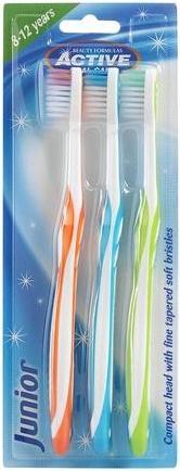 Immagine prodotto Beauty Formulas Active Oral Care - Spazzolini per bambini 8-12 anni 3 pezzi. (Morbido, 3 x)