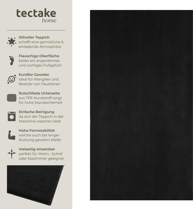 Immagine prodotto tectake Tappeto a pelo corto Soft Zone (60 x 110 cm)