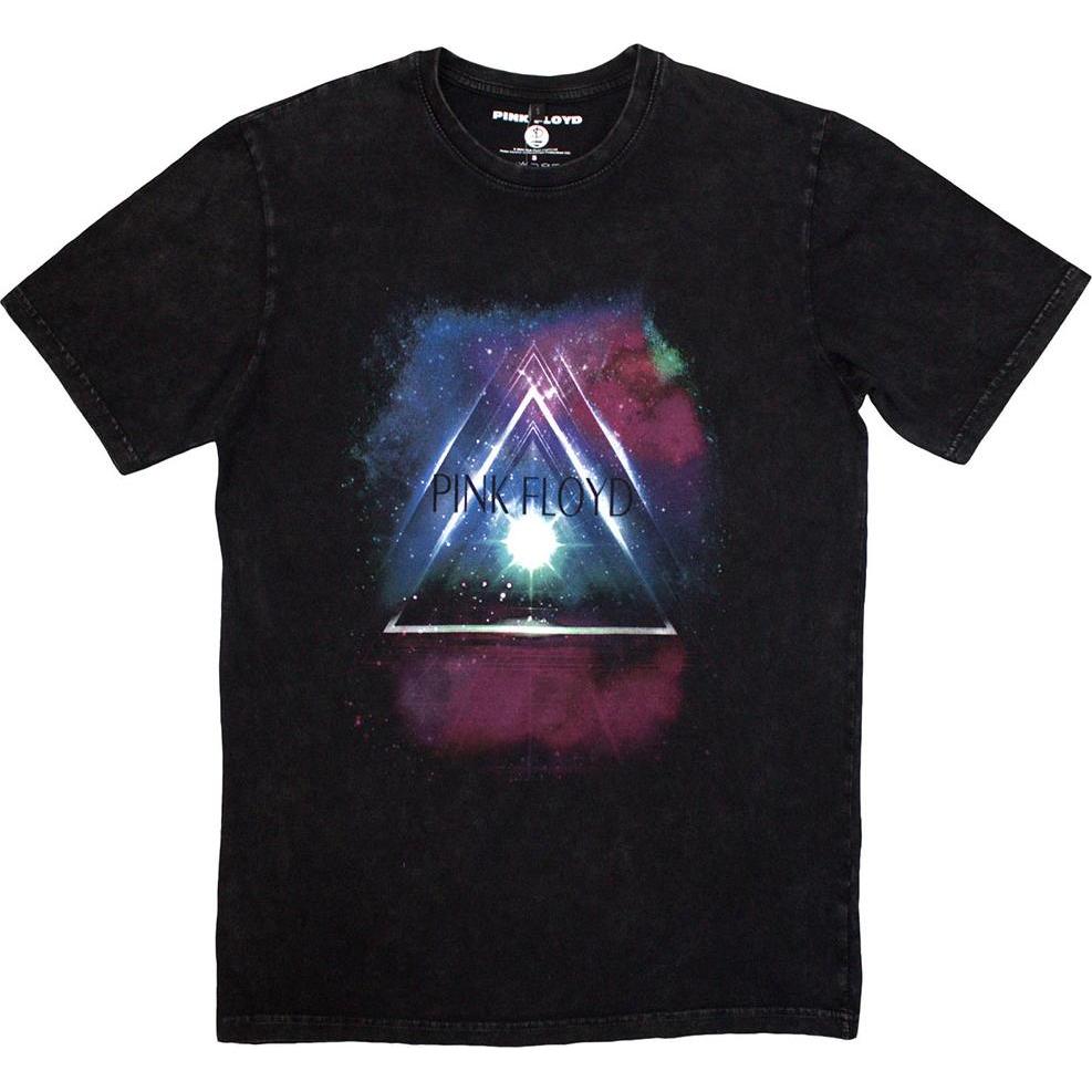 Pink Floyd, Uomini, Maglietta, Space Prism Stone Wash, Nero