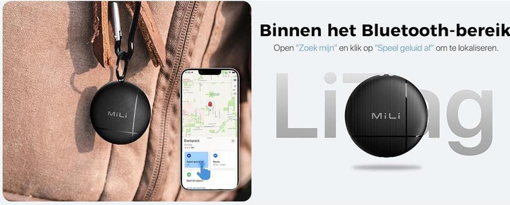 Actual product image Mili LiTag item finder - Black (iOS, iPadOS)