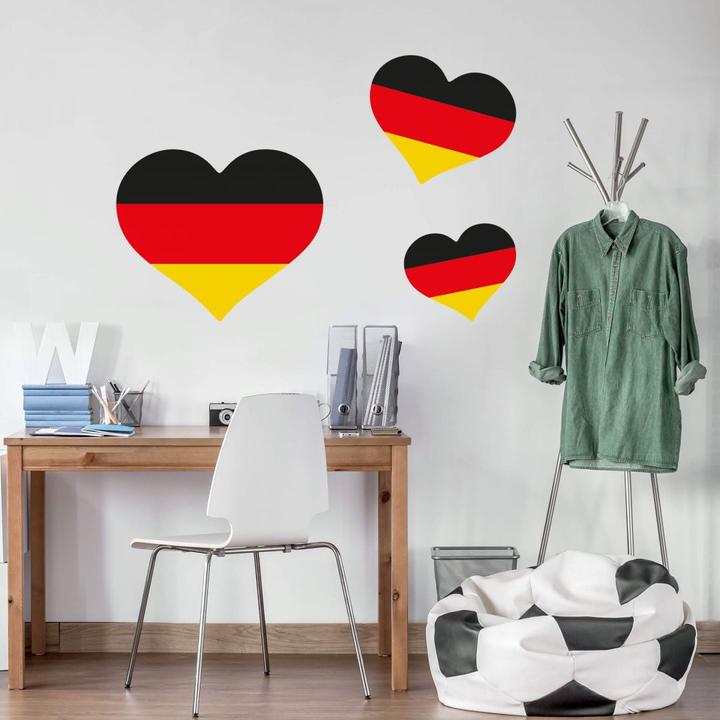 Actual product image Trenddeko Germany flag heart 02 (40 x 33 cm)
