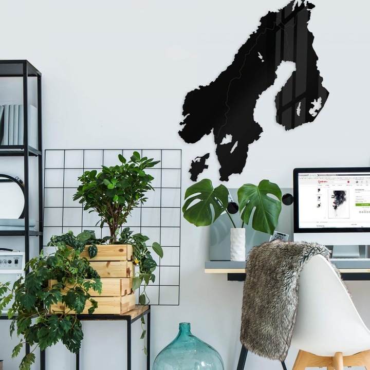 Actual product image Trenddeko Map Scandinavia (48 x 69 cm)