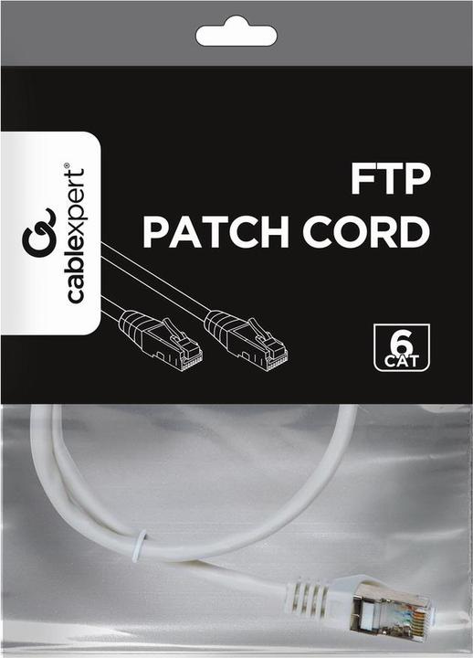 Produktbild Gembird * Patchkabel Cat.6 FTP 0.5m / weiss (F/UTP, CAT6, 0.50 m)