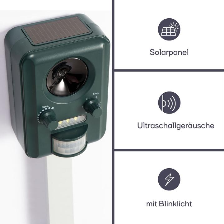 Produktbild Perel Solarbetriebener Ultraschall-Sch?dlingsvertreiber