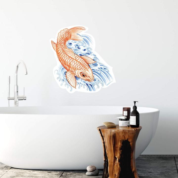 Actual product image Miami Ink Japanese koi (40 x 39 cm)