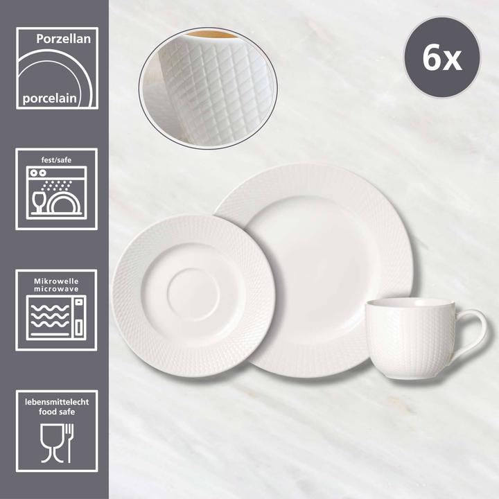 Actual product image Ritzenhoff & Breker Kaffeeset Saphir 18-tlg., Geschirr-Set, Porzellan, Weiss, 436525 (18 pcs.)