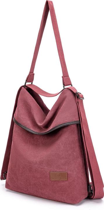 Produktbild Only-Bags.Store Canvas Umhängetasche Rucksack Handtasche Vintage Umhängetasche Anti-Diebstahl Hobo Tasche für den