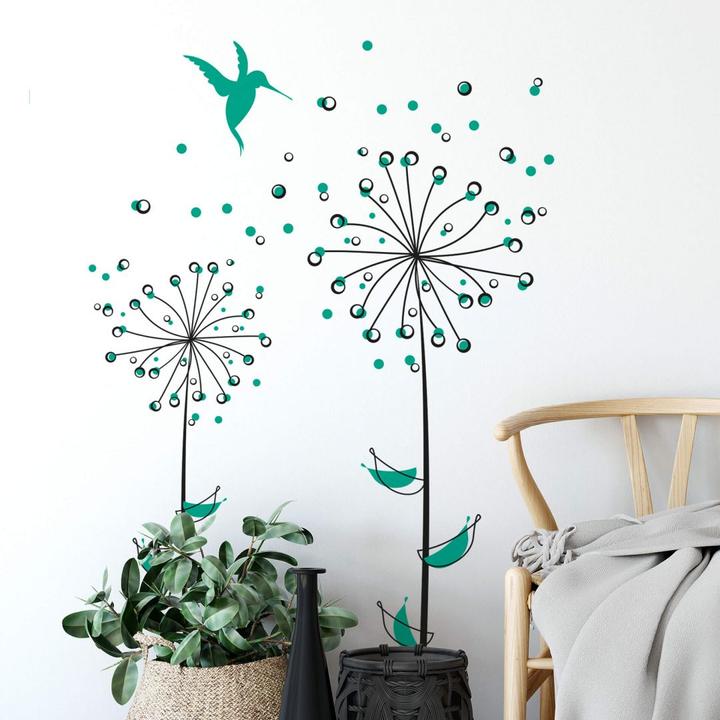 Image du produit Trenddeko Pissenlit vert menthe (69 x 100 cm)