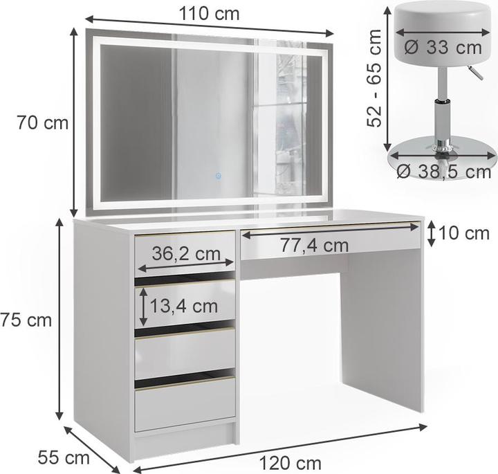 Actual product image Vicco Sherry (120 x 75 x 55 cm)
