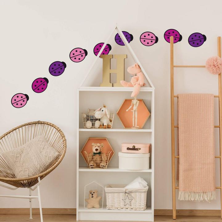 Actual product image Trenddeko Pink ladybug set (31 x 31 cm)