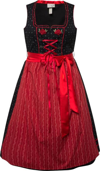 Produktbild Ulla Popken Dirndl, Blütenstickerei, Carree-Ausschnitt, ärmellos (56)