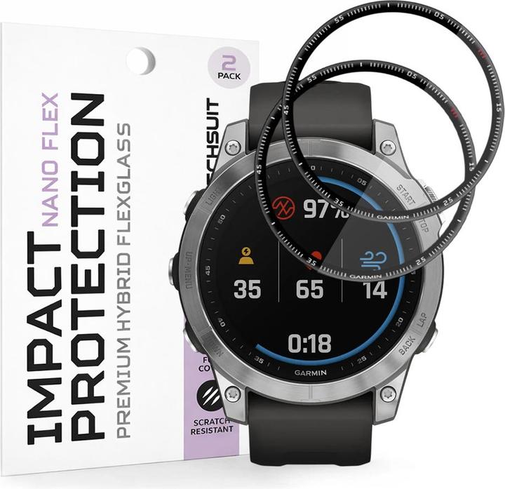 Immagine prodotto Techsuit - Nano Flex (2 pack) - Garmin Fenix 7 - Black