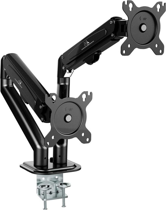 Produktbild Maclean MC-861N 2-Fach Monitorhalterung Tischhalterung für 2 Monitore mit Gasfeder Monitorarm Monit (Tisch, 27.01")